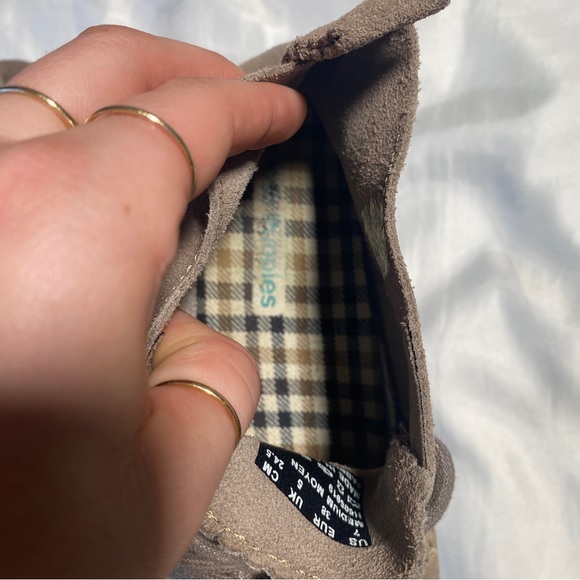 Greyish Brown Womens Hush Puppies Slip On Shoes with Ties Size 7 - Picture 4 of 7